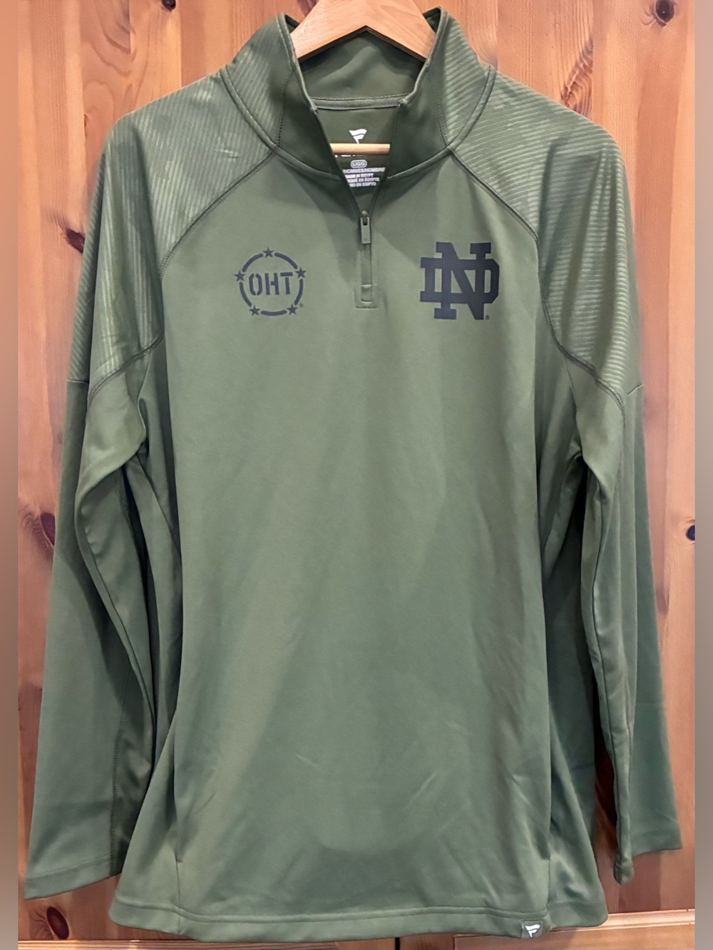 Fanatics Notre Dame OHT Military Appreciation 1/4 Zip Shirt Jacket Men’s Large L